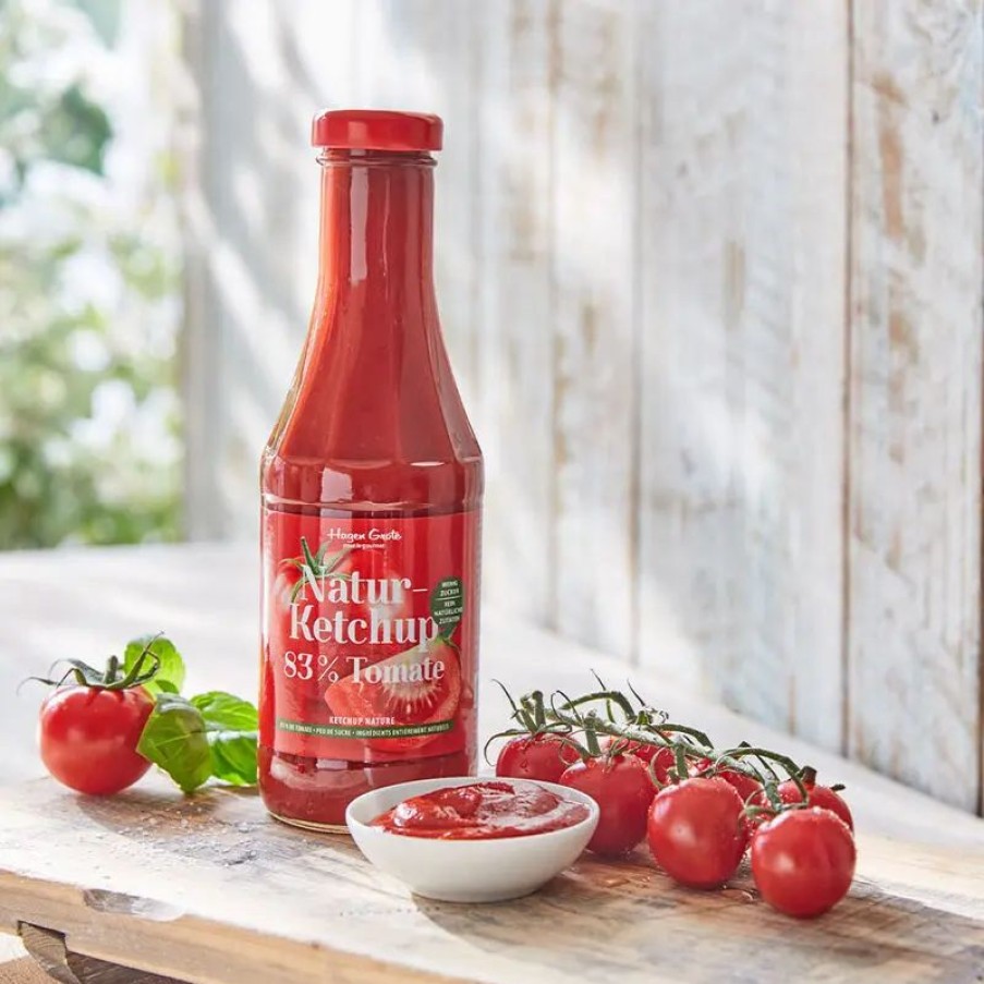 Essen & Trinken Hagen Grote | Köstlicher Naturketchup: 83 % Tomate, wenig Zucker, mit Gewürzmischungen individuell aromatisieren