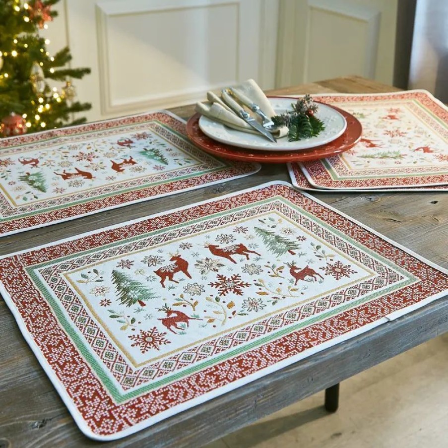 Tisch & Deko Hagen Grote | Weihnachtliche Tischsets in schwerer Double-Jacquard-Qualität