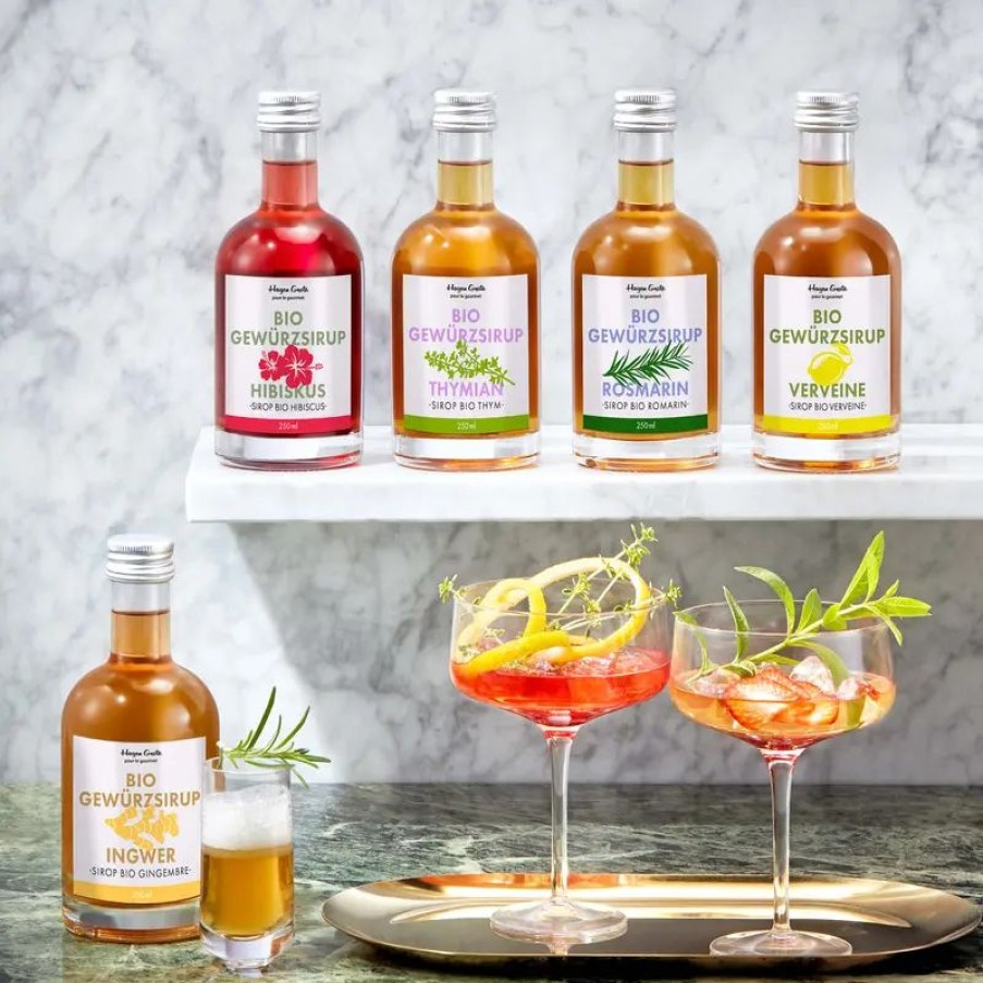 Essen & Trinken Hagen Grote | Hocharomatischer provenzalischer Hibiskus-Bio-Gewürzsirup bereichert Getränke und Speisen