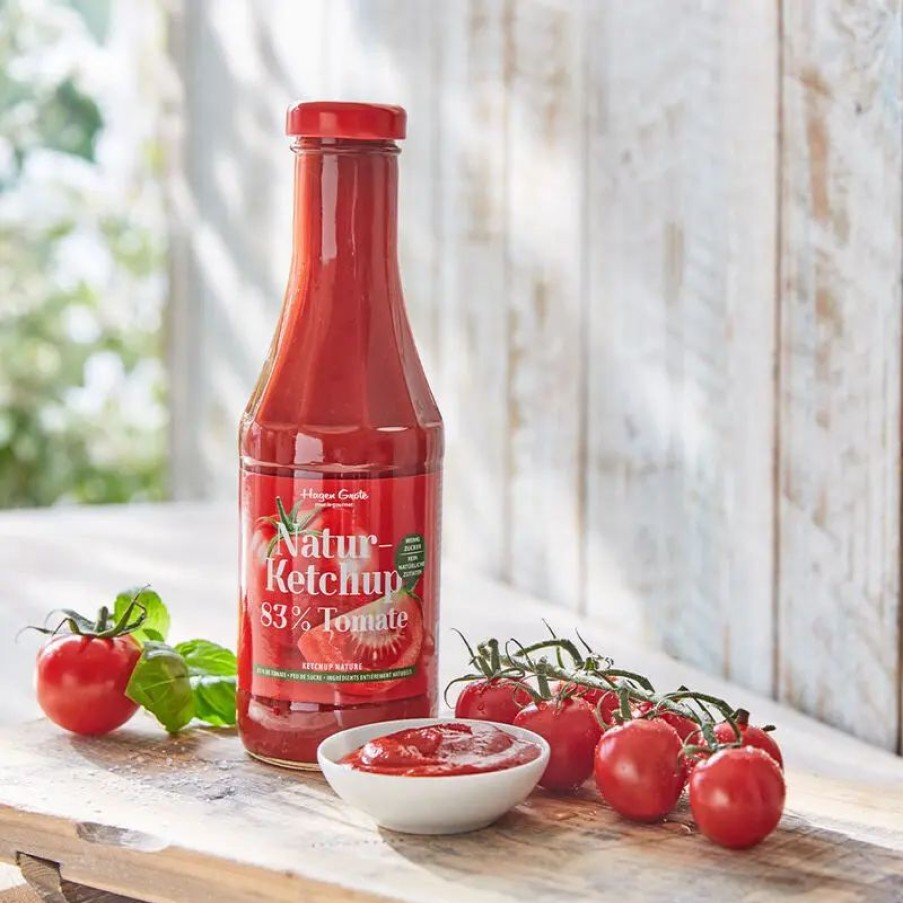 Essen & Trinken Hagen Grote | Köstlicher Naturketchup: 83 % Tomate, wenig Zucker, mit Gewürzmischungen individuell aromatisieren