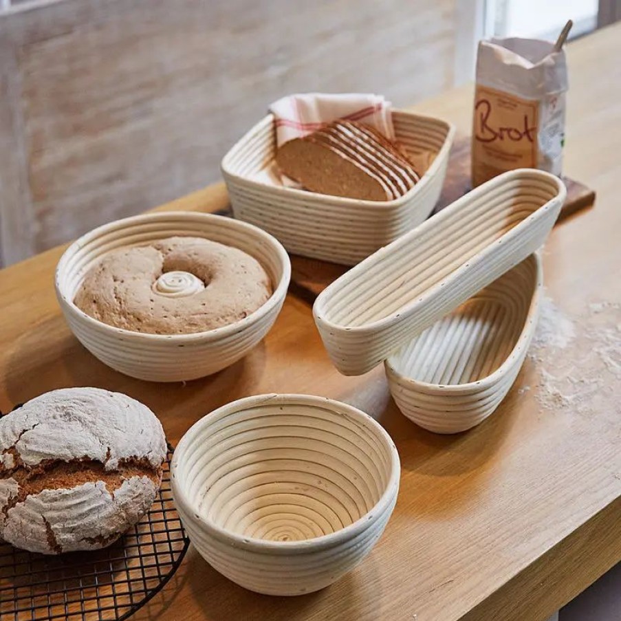 Backen Hagen Grote | Kleiner runder Peddingrohr-Gärkorb für klassische Brotformen