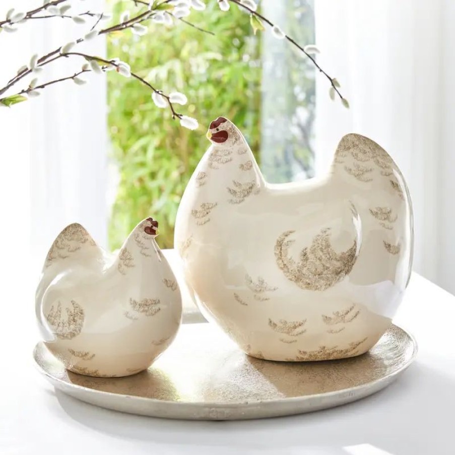 Ostern Hagen Grote | Berühmtes Design: Handgefertigte Keramik-Hennen aus südfranzösischer Manufaktur, Keramik Huhn, Gartendeko