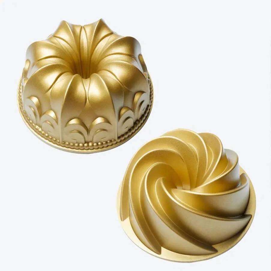 Ostern Hagen Grote | Superleitfähige Mini Guss-Backformen für detailreiche Spiral- und Lilienblüte-Kuchen