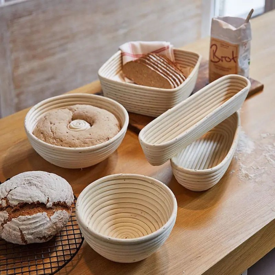 Backen Hagen Grote | Kleiner runder Peddingrohr-Gärkorb für klassische Brotformen