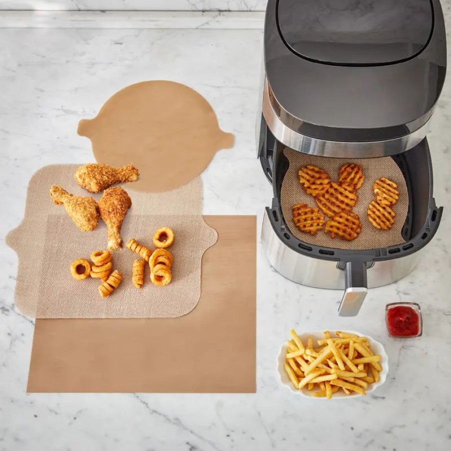 K Chenhelfer Hagen Grote | Eckige Airfryer-Dauerbackmatte schützt Heißluftfritteuse und Gargut,antihaft, Fritteuse