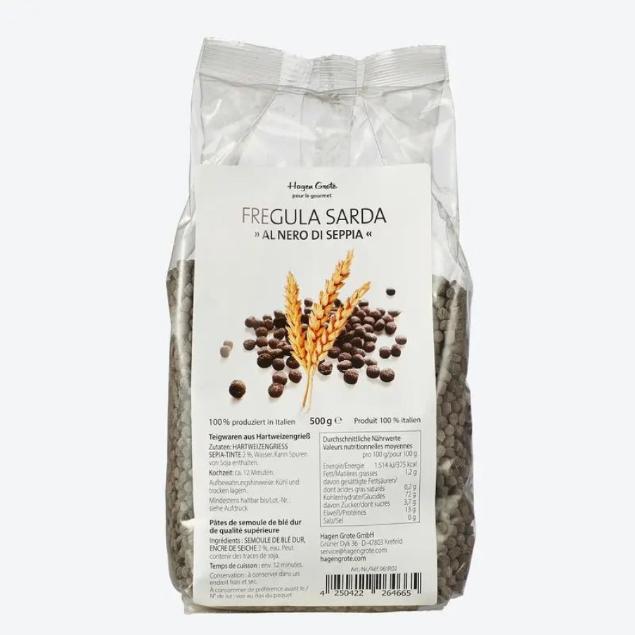 Essen & Trinken Hagen Grote | Fregula: Sardische Kugel-Pasta Sepia schwarz, Bronze, Bronzepasta